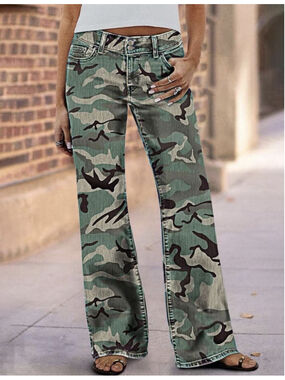 Flamingals Frayed Hem Stretchy High Waisted Distressed M..